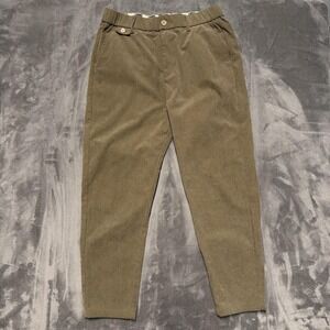 Kidoriman Pants Mens 32x26 (2XL) Corduroy Elastic Waist Tapered Chino